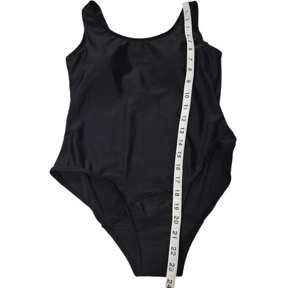 Bathknix NWT Black Period Swimwear Scoop Neck Pull On One Piece Swimsuit Size S - Picture 9 of 10